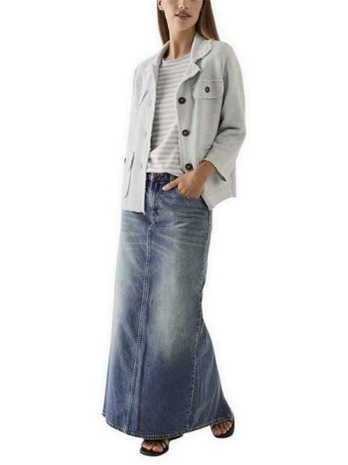 giacca donna con taschini azzurro Base Milano | B7797-3402322